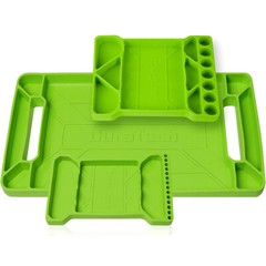 DuraTech Flexible Tool Tray 3PC Silicone Tool Holder for Household Storage Green
