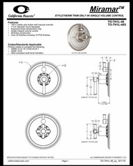 California Faucets TO-TH1L-48-PN 6″ Round Thermostatic Trim POLISHED NICKEL
