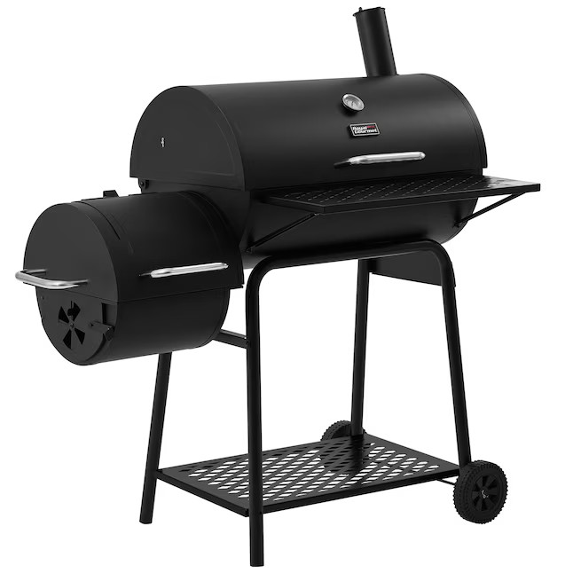 Royal Gourmet Offset Smoker 27.44-in W Black Barrel Charcoal Grill