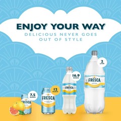 Fresca grapefruit citrus Soda Pop, 12 fl oz, 12 Pack Cans…..