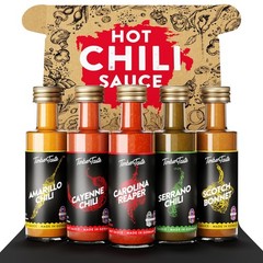 TIMBER TASTE® Color Hot Sauce Gift Set [5×1.35 oz] Hot Sauce Variety Pack – S…