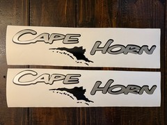 Cape Horn Replacement Boat Decal Silver & Black (Set 2) Stickers Logo Fishing