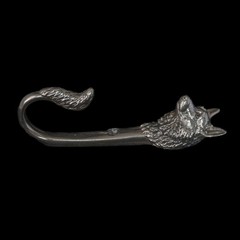 Nickel Silver Corgi Wall Hook | Handmade Dog Leash & Key Holder