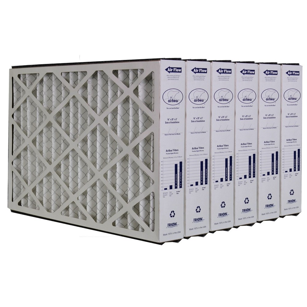Trion Air Bear 259112-101 (6 Pack) Pleated Furnace Air Filter 16″x25″x3″ MERV 11