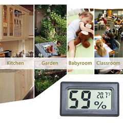 6PCS Mini Hygrometer Indoor Humidity Meter, Small Digital Thermometer Humidity