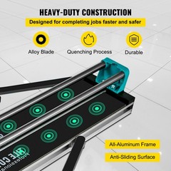 VEVOR 24″ Manual Tile Cutter 600mm Double Track Ceramic Floor Tile Cutter