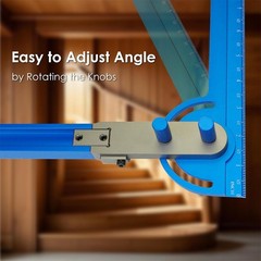 Stair Tread Template Tool Aluminum Alloy Jig Accurately Measuring Angle Length