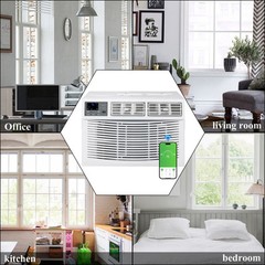 8000 BTU 115V Window Air Conditioner w/Remote Control & LED Digital Panel, Wifi