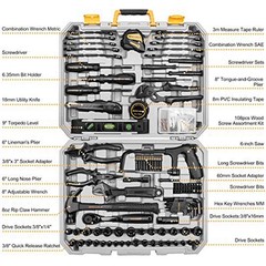 218 PCS General Household Hand Tool Set with Plier, Screwdriver Set,Socket Set