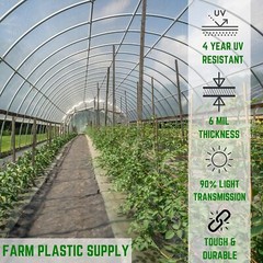 Farm Plastic Supply – Clear Greenhouse Plastic Sheeting – 6 mil – UV Resistant
