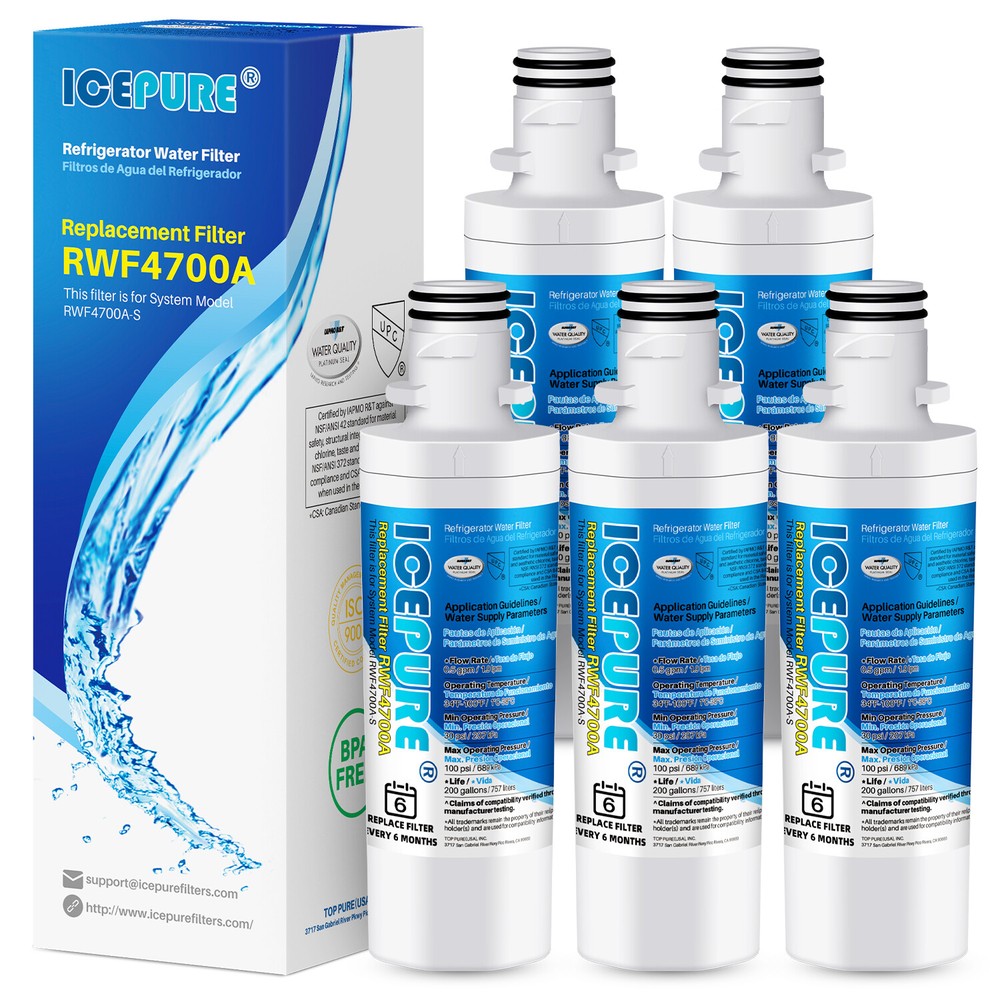 Fit For LG LT1000P ADQ747935 MDJ64844601 Water Filter Cartridge Icepure 5 PACK