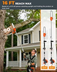 NEOTEC 4-in-1 Multi-Functional Trimming Tools Gas Hedge Trimmer 26CC Weed Eater