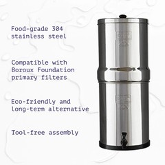Big Berkey Unit/Housing – w/ BOROUX brand Black Filters
