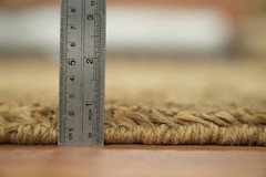 6×8 Hand-Knotted Jute Contemporary Modern Area Rug in Solid Brownish Gold