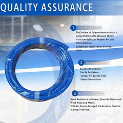 Blue 12mm OD 8mm ID Polyurethane PU Air Hose Pipe Tube 10 Meter 32.8 ft