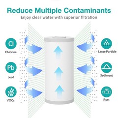 1-10 Pack 10×4.5″ Whole House Activated Coconut Carbon Sediment Water Filter 5μm