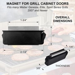 Replacement Magnet fits Weber & Napoleon Grill Cabinet Doors, Compatible with Ma