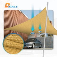 Permeable Shade Sail Patio Awning Outdoor Garden Pool Sun Canopy Shelter Cover