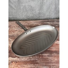 Oval Grill Pan Heavy Duty Cast Aluminum Nonstick Stovetop Cooking