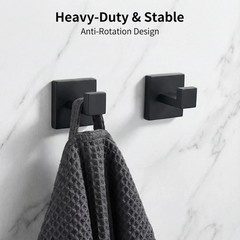 Matte Black 4-Piece Complete Bathroom Accessory Set Towel Bar & Hardware Kit