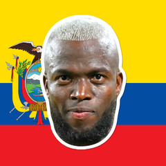 Ecuador Coast National Team Big Head Cutout – Joel Ordóñez, John Yeboah