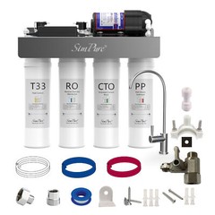 SimPure WP2-400GPD 8 Stage UV Under Sink RO Reverse Osmosis Water Filter System