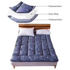 Soft Quilt Mattress Pad Topper Fitted Cooling Breathable Bed Protector Washable