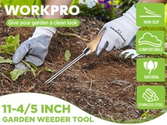 WORKPRO 11.5 in Dandelion Weeder Puller Tool Stainless Steel Garden Weed Remover