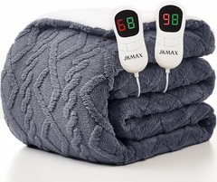 Heated Electric Blanket Queen Size-84″x90″ Heating Blanket with 10 Heating Le…
