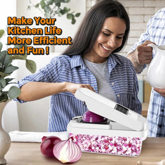15-in-1 Vegetable Chopper Onion Dicer Fruit Cutter Mandoline Slicer Kitchen Food