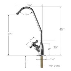 Classic Cold Water Kitchen Drinking Faucet Dispenser Polished Chrome