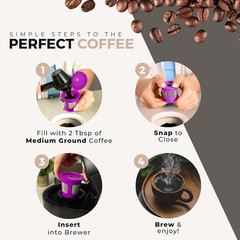1-Stream Cafe Save Reusable K Cup Coffee 4-Pack Purple