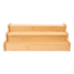 Bamboo Organizers Expandable Spice Rack, 3-Tier, 12.91-22.4×7.67×4.4 in