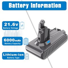 9.5Ah For Dyson V6/V7/V8 Battery DC58 SV10 SV11 Animal Absolute Li-Ion Battery