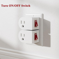 2 – 3 or 4 Packs Grounded Wall Outlet Adapter with On/Off Switch