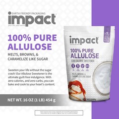 Impact – Pure Allulose Sweetener Sugar Substitute – Zero Calorie Blend, Low-Carb