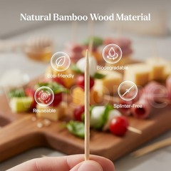 200 Wooden Cocktail Sticks perfect for Buffets and Cocktails use Toothpics 8cm