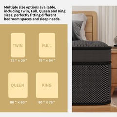 12″14″ Hybrid Mattress Gel Memory Foam Spring Twin Full Queen King Size In A Box