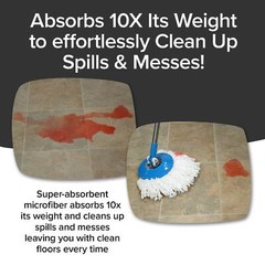 Hurricane Spin Mop Home Cleaning System by BulbHead, Floor Mop with Bucket