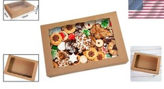 Luxury 12x8x2.5 inch Window Bakery Boxes – 8 Pack for Perfect Treat Presentation