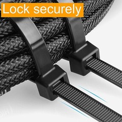 100 8″ Cable ZIP TIES Heavy Duty Strong Ultra Nylon Wrap Wire Cord UV Resistant