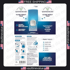 Wondercide fly trap starter kit indoor bug catcher for fruit flies gnats moths