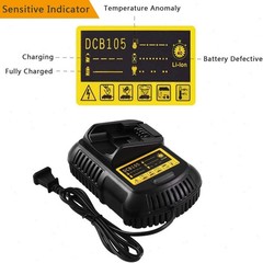 2Pack For DeWalt 20V 20 Volt Max XR 12.0AH Lithium Battery DCB206-2/Dual Charger