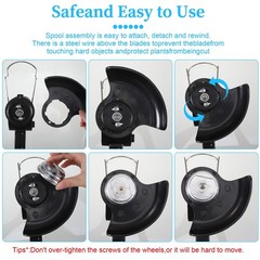 24V Cordless Weed Eater Electric Brush Cutter Lawn Edger Grass String Trimmer
