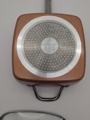 Copper Chef 9.5 x 4 inch deep non toxic Square Frying Pan Skillet used