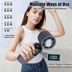 Portable Handheld Turbo Fan with Cold Compress for Outdoor Travel Working Gifts