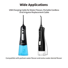 USB Charging Cable for Water Flosser Portable Cordless Oral 1 Pack, White