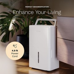 hOmelabs 25 Pint Wi-Fi Dehumidifier for up to 3,500 Sq Ft Rooms (MAX 64 Pint)