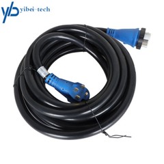 50Amp 25/30/50ft RV Extension Cord + Power Inlet Box Combo Kit Twist Lock & LED