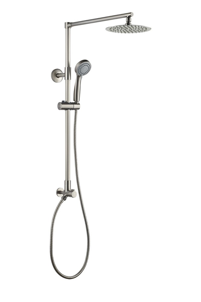 Polaris 3 Rain Shower Set, 3-setting Handheld Shower, Brushed Nickel